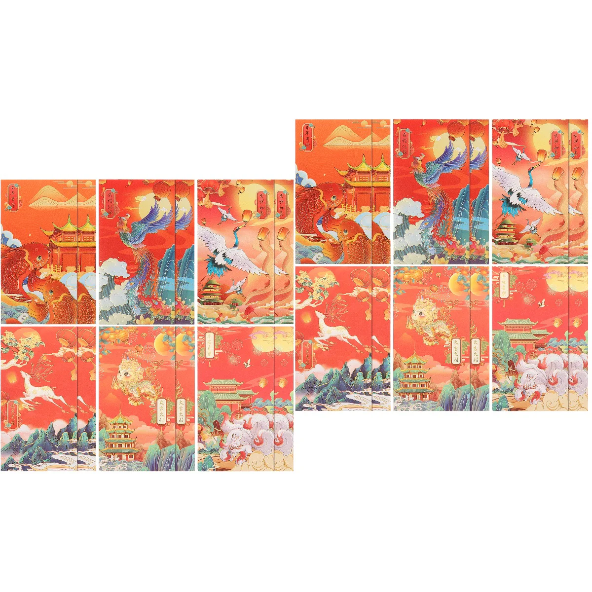 

Модный красный конверт с карманом, китайский Новогодний подарок, традиционные конверты для пакетов, креативная поставка, женская сумка, кошелек Hong Bao