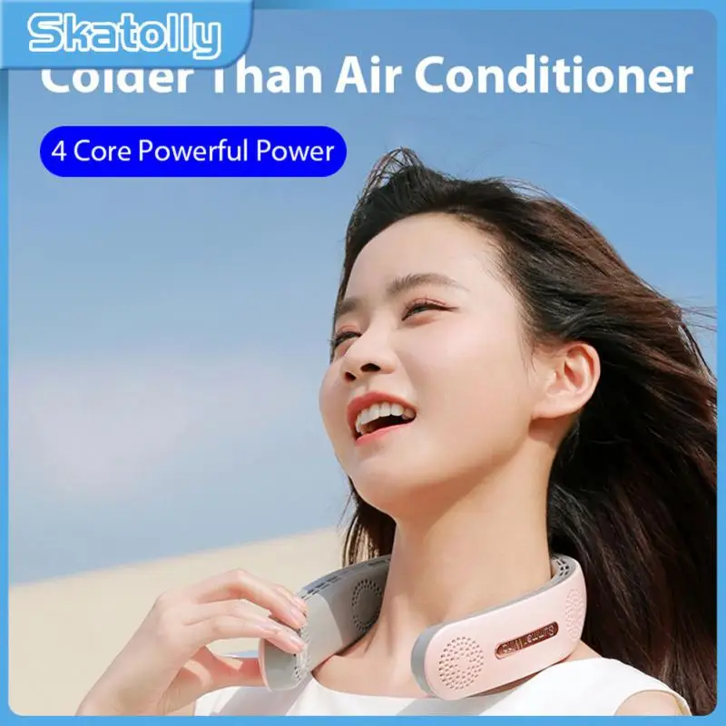 

Usb Rechargeable Bladeless Neck Fans Convenient Super Quiet Air Ventilador Cooling Portable Fan 3-speed Fans Bladeless Fan