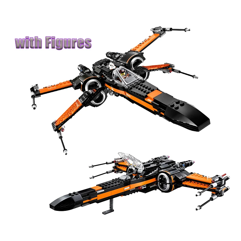 

05004 звезда Пробуждение силы Poe X-Wing истребитель Набор строительных блоков рождественские подарки для детей