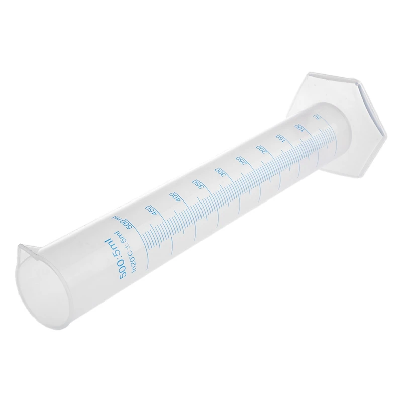 

2X 500 Ml Plastic Transparent Graduated Tube.