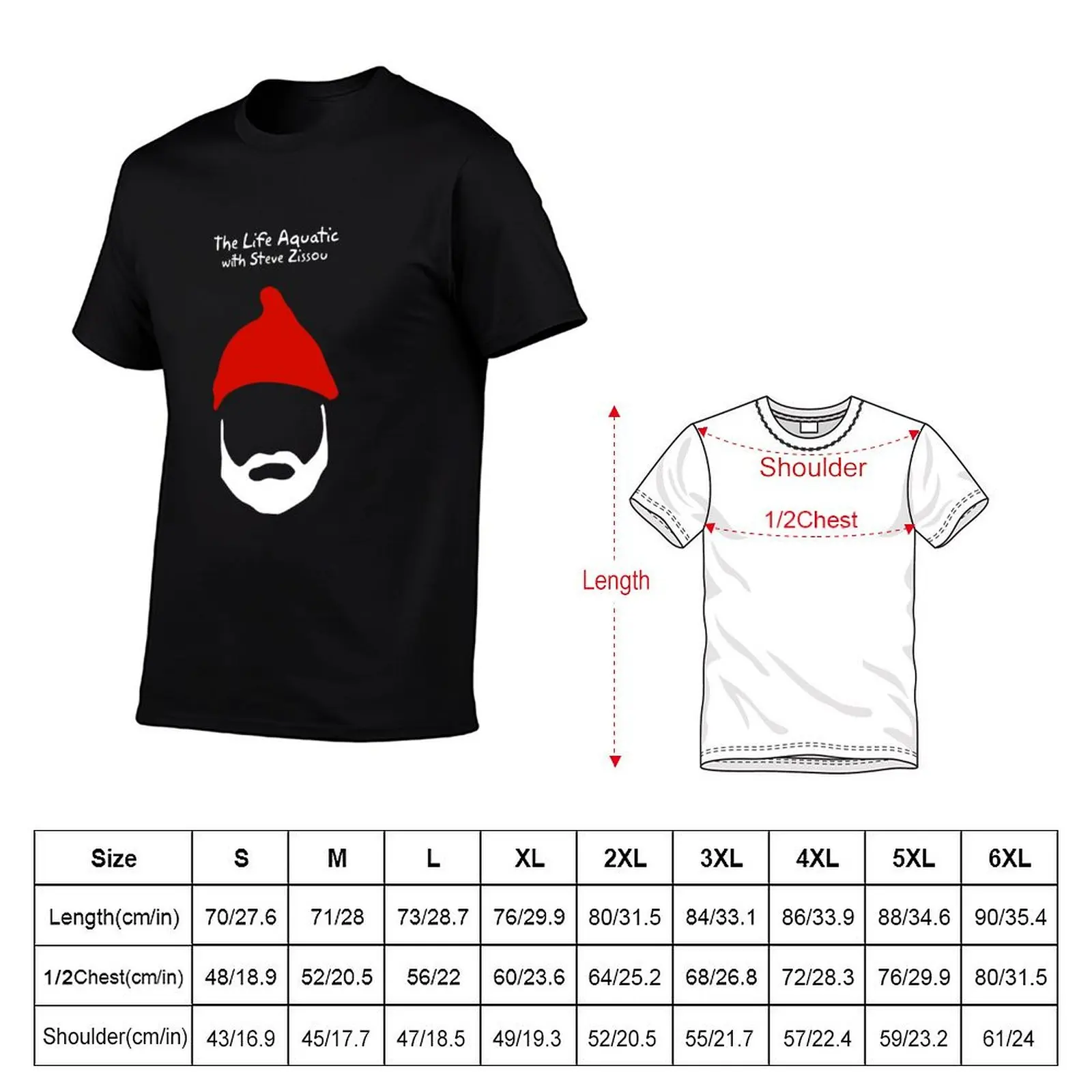 Футболка The Life Aquatic with Steve Zissou, большая и высокая футболка с короткими рукавами (art.: 3920dbe6f1608) - 3920dbe6f1608