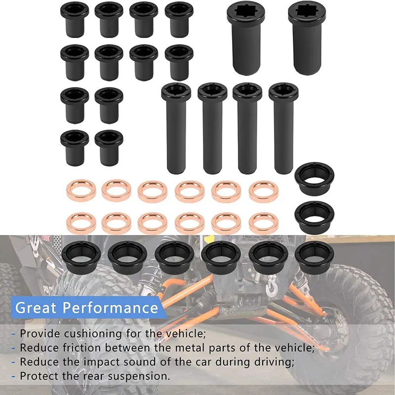 

Bracingo Rear Suspension Bushings Kit 26/38 Pcs Black For Polaris Sportsman 500 Rse 1996-2000 2002 Polaris Sportsman 700 2002