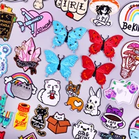 cat animal patch iron on embroidered patches for clothing thermoadhesive patches on clothes badge butterfly applique sewing diy