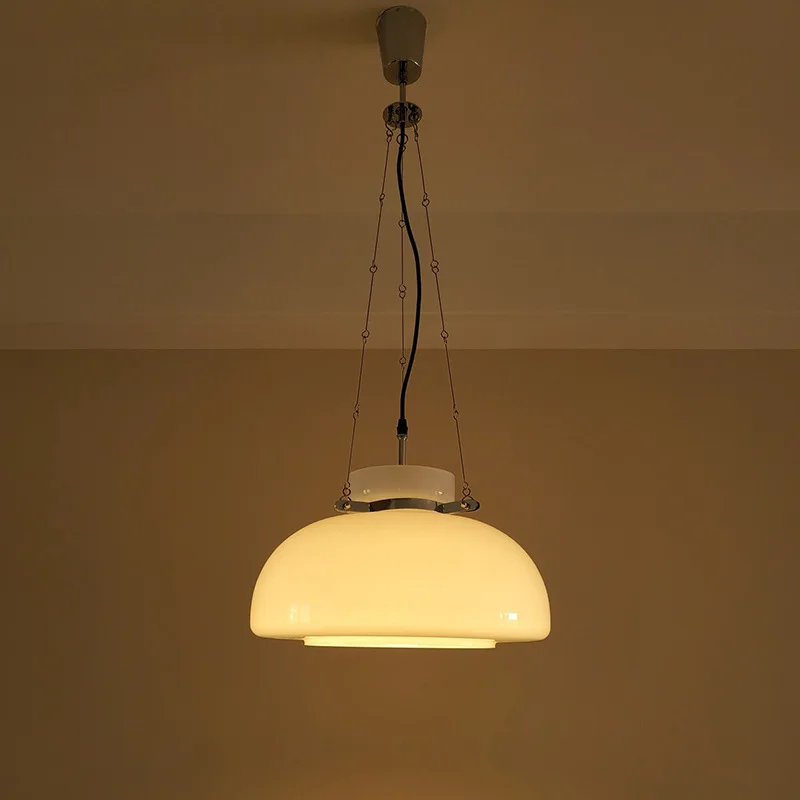 Скандинавский минималистичный белый стеклянный обеденный подвесной светильник