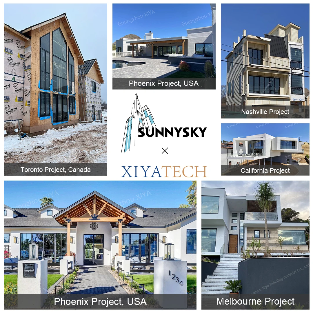 Фото Автоматические гаражные ворота Sunnysky с безрамной алюминиевой конструкцией и закаленным стеклом, высококачественные, на заказ №5