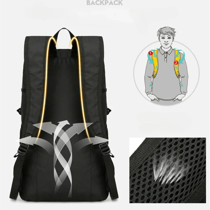 Легкий складной рюкзак для походов кемпинга Водонепроницаемый компактный