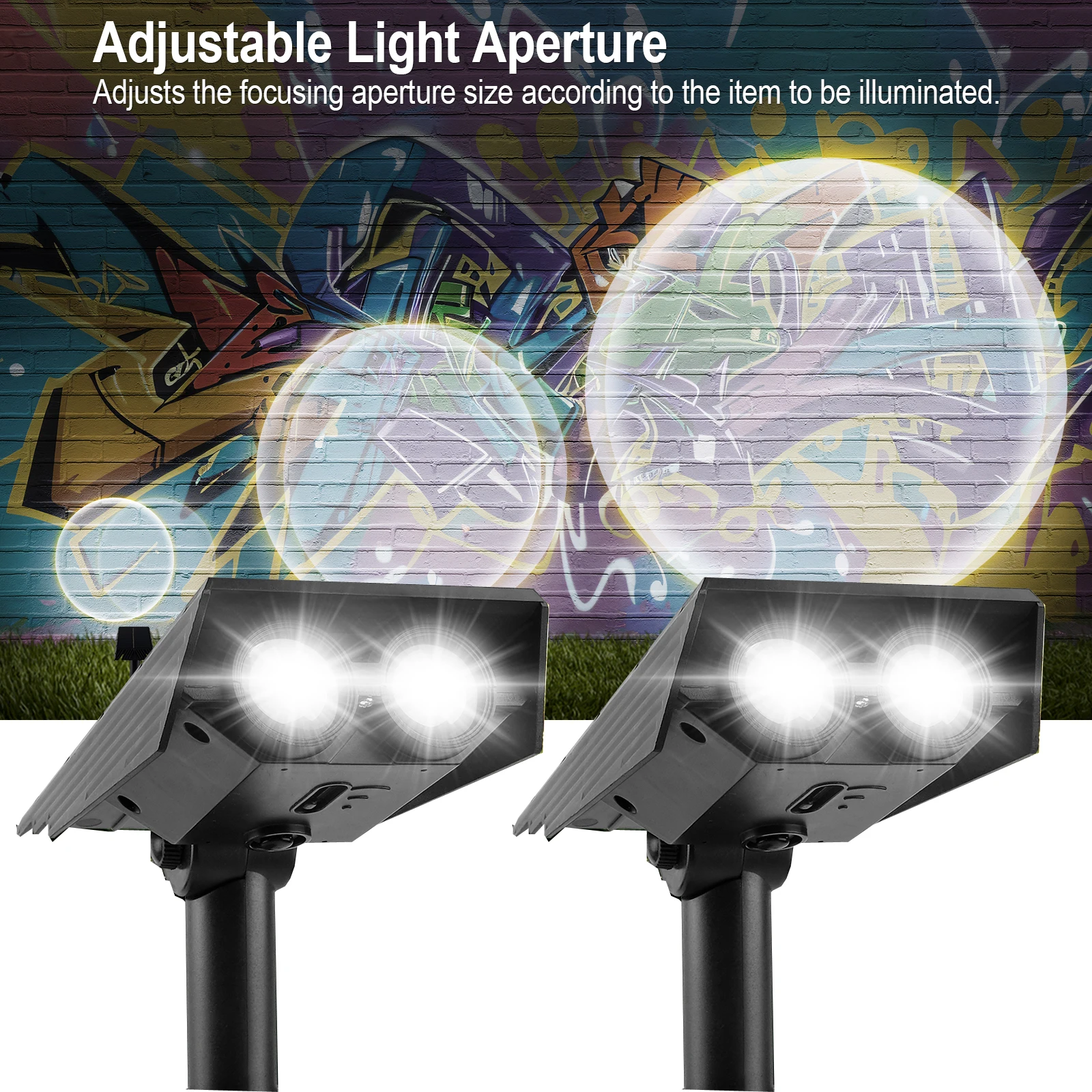 1/2/4 шт. водонепроницаемый светильник на солнечной батарее