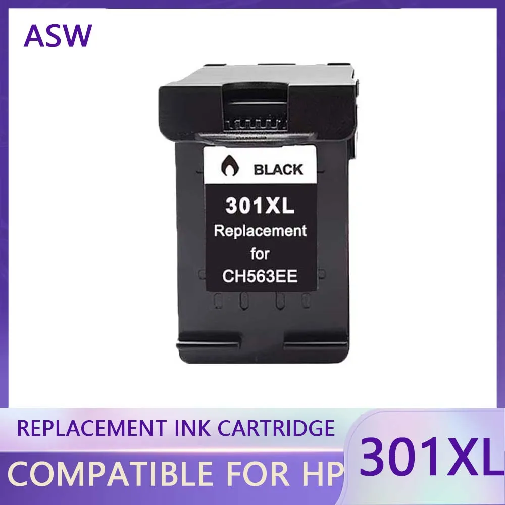 

ASW Black 301XL Replacement for hp 301xl hp301 Ink Cartridge for hp Deskjet 2050 1000 1050 2510 3000 3054 Envy 4500 4502 printer
