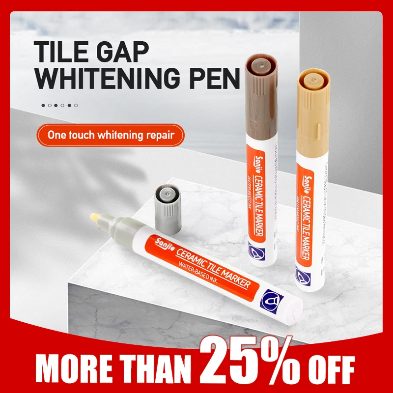 

3 PCS Waterproof Tile Marker Grout Pen Wall 4Colors Optional For Tiles Floor Bathroom Decontamination Seam Repair Pencil