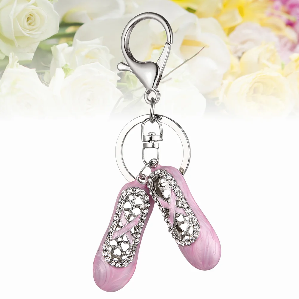 

Creative Gift Keychains Rhinestones Pendant Ballet Shoes Wallet Holder Pineapple