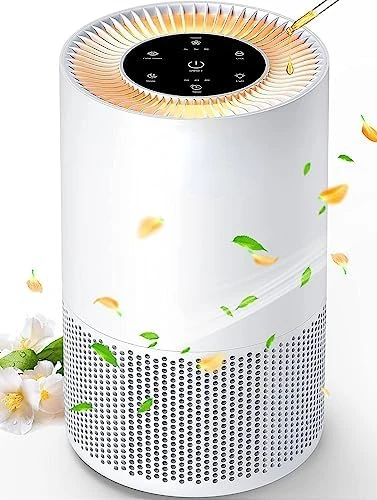 

Purifiers for Home Large Rooms up to 1200ft², MOOKA H13 True HEPA Air Purifier for Bedroom Pets with Fragrance Sponge, Timer, A