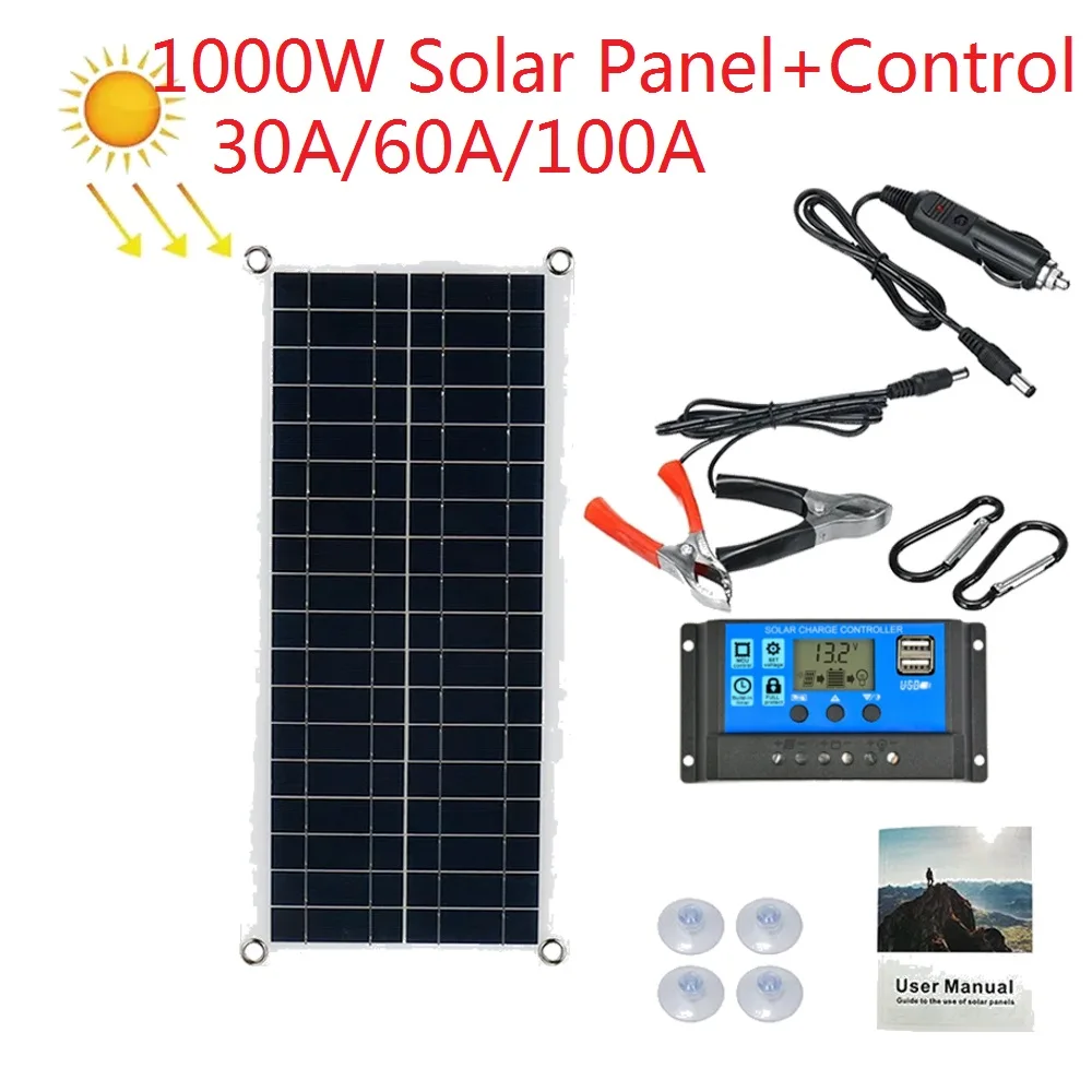 Панель Солнечная 1000 Вт 12 В 30 А/60 А/а