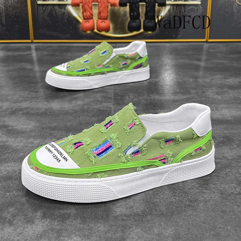 

Лоферы мужские повседневные, дышащие кроссовки из кожи и микрофибры, на платформе, для увеличения роста, дизайнерская обувь для скейтборда