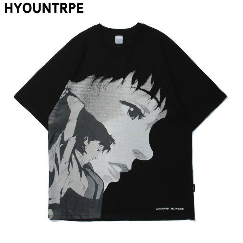 Купи Hip Hop Streetwear T-Shirt Men Japanese Anime T Shirt Summer Casual Short Sleeve Cartoon Tshirt Harajuku Cotton Loose Tops Tees за 1,259 рублей в магазине AliExpress