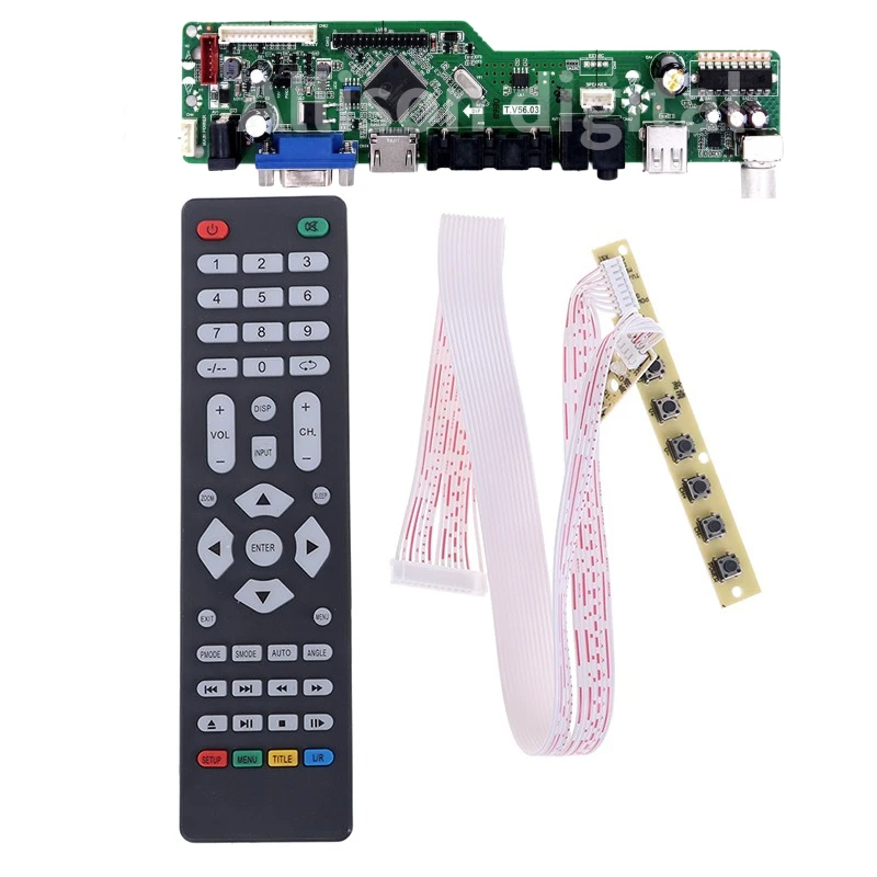 Новый комплект контрольной платы монитора для телевизора B156XW02 V2 HW5A + HDMI VGA AV USB