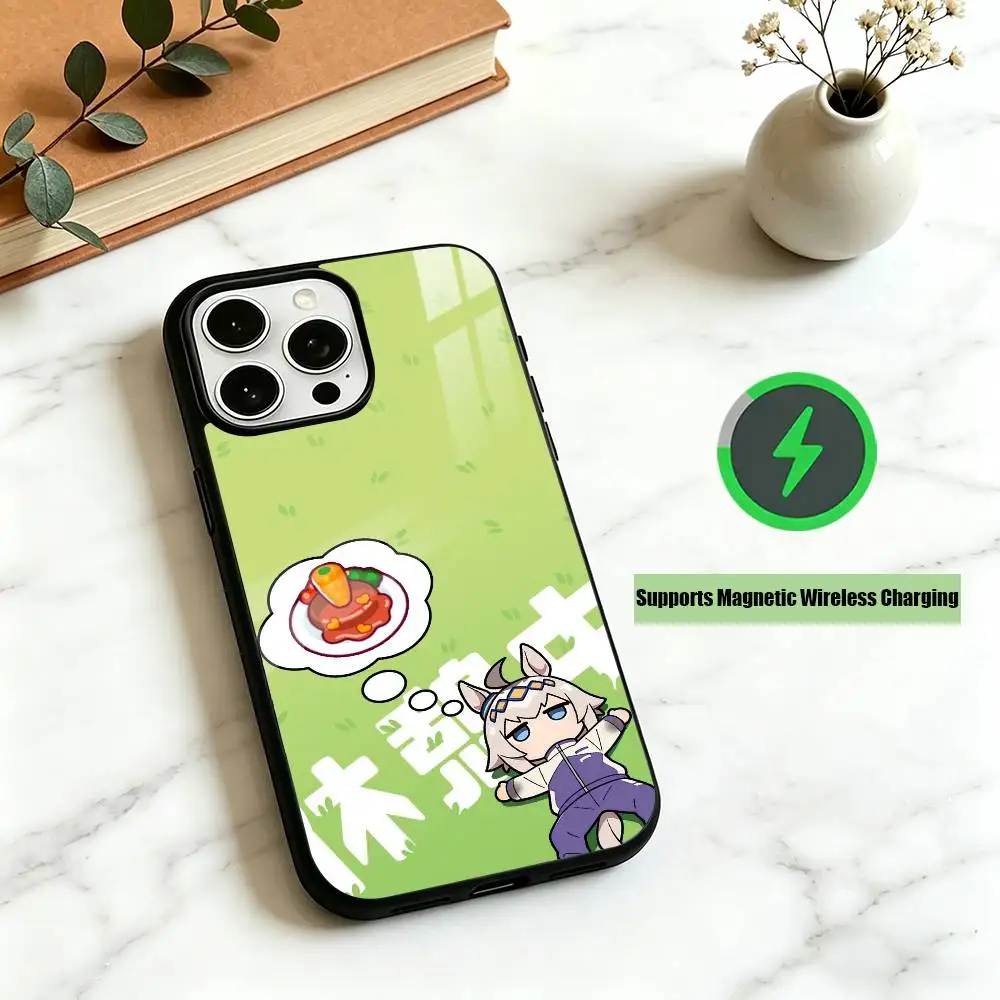 Фото Чехол для телефона O-Oguri Cap Uma Musume Cinderella Gray для iPhone 17, 16, 15, 14, 13, 12 Plus, Pro, совместимый с магнитной беспроводной зарядкой №4