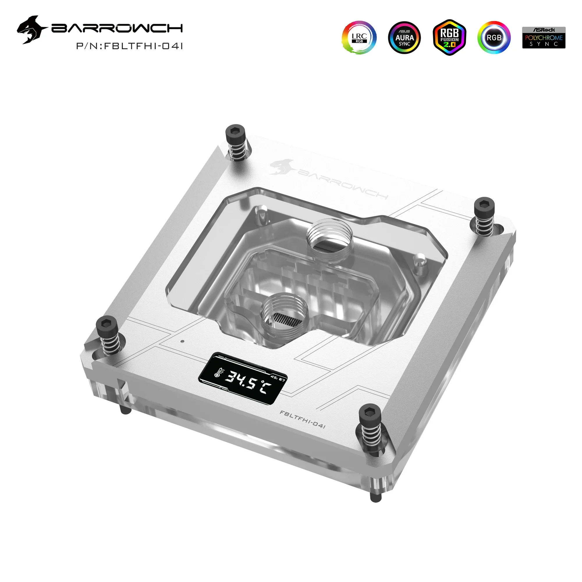 Barrowch FBLTFHI-04I для платформы Intel Lga115X/1700/X99/X299 блок водяного охлаждения процессора с