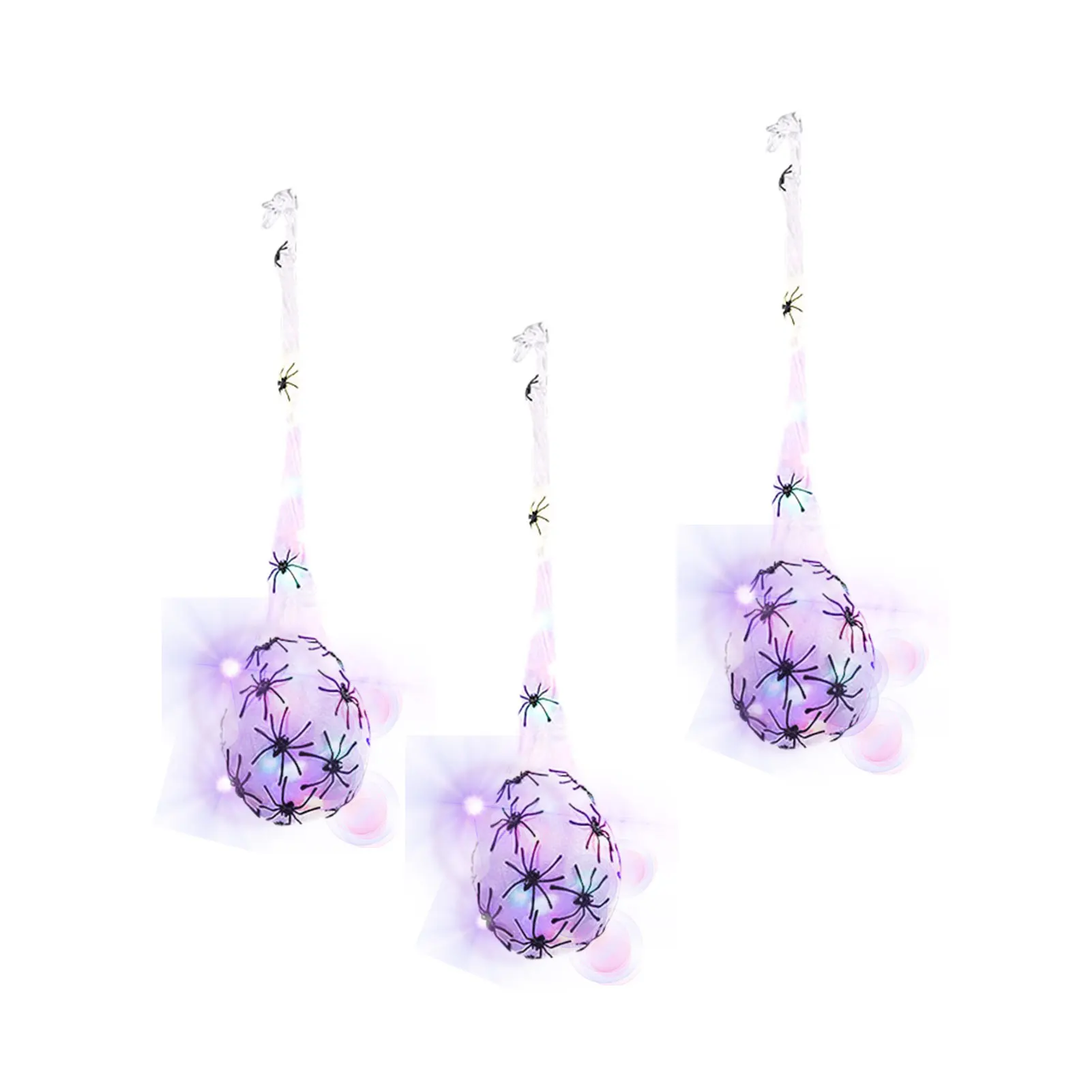 

Halloween Spider Eggs Led Light-Up Spider Web Egg Wall Porch Lawn Party Supplies Hangings Decoration