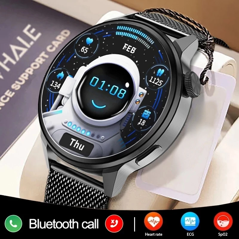 

For Samsung Xiaomi Huawei NFC Smart Watches Mens Sport GPS Track Bluetooth Call Wireless Charging Heart Rate ECG Smart Watch
