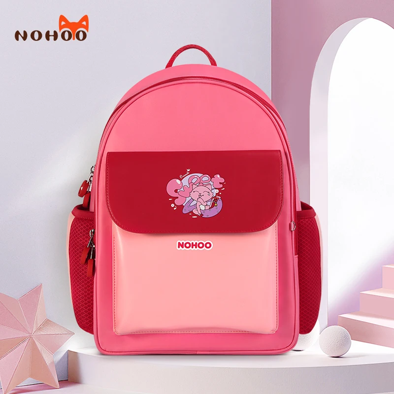 Fashion Contrast Color Children School Bags for Boys Orthopedic Girls Back Packs Large Capacity Satchel Knapsack for Grades 1-6