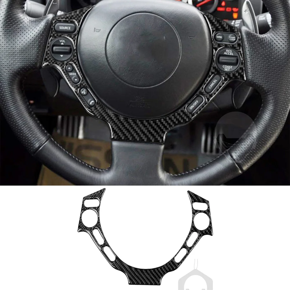 

Мягкая Кнопка рулевого колеса из углеродного волокна, декоративная накладка на панель для Nissan GTR R35 2008-2016, аксессуары для интерьера автомоби...