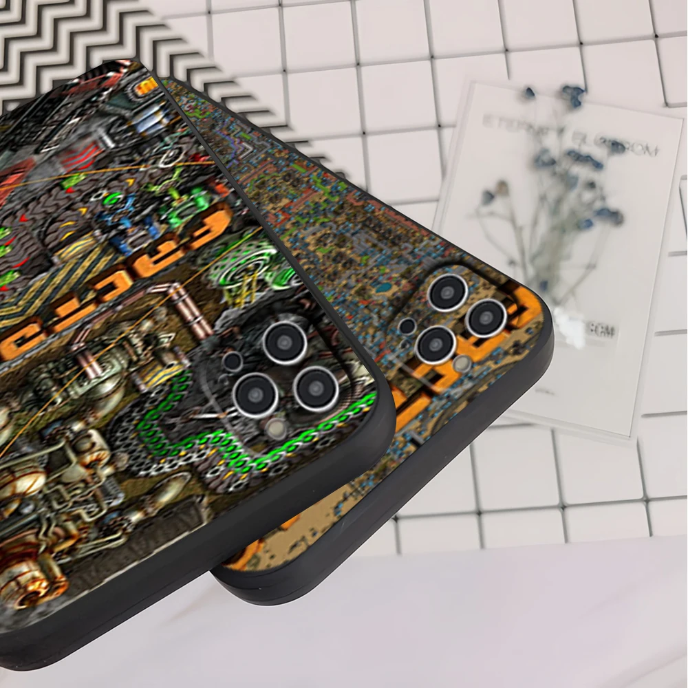 Game F-Factorio Phone Case For iPhone 16 11 12 13 14 15 Pro Max Plus Black Soft Shell
