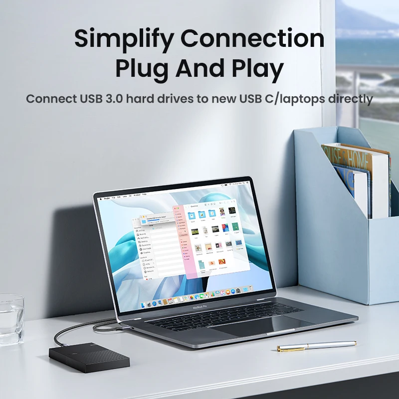UGreen кабель USB C к Micro B 3.0 5 Гбит/с 3A быстрая синхронизация данных для жесткого диска Macbook HDD SSD корпус типа on.