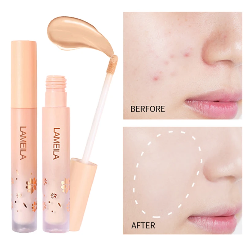 

3 Colors Liquid Concealer High Covering Moisturizing Oil Control Foundation Invisible Pores Dark Circles Freckle Face Makeup
