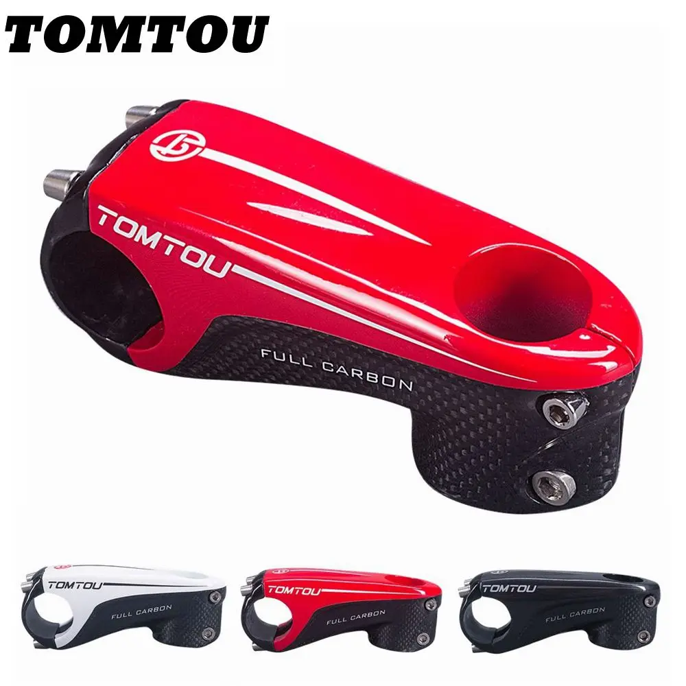 

TOMTOU Full 3k Carbon Stem Bike Road Mountain Bicycle Parts For Handlebar 31.8mm Fork 28.6mm Length 80mm 90mm 100mm 110mm