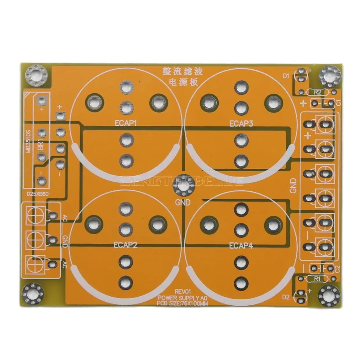 

HiFi Amplifier Single Bridge Rectifier Filter Power Supply Board PCB