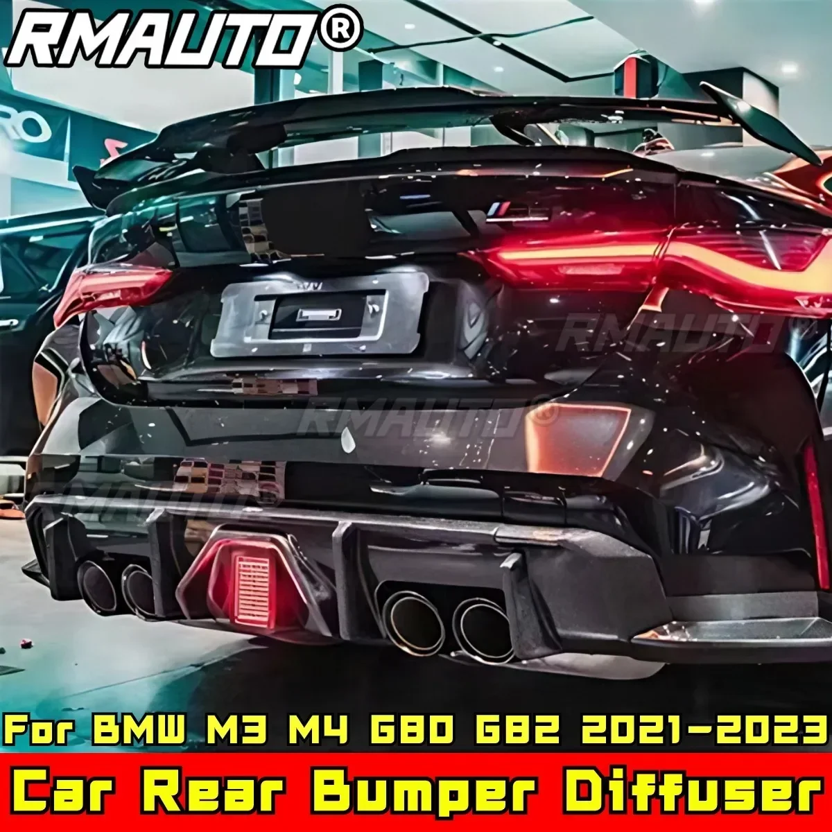 Для M3 M4 G80 G82 2021-2023 Комплект кузова Защита заднего бампера Крышка BMW Автомобильные