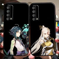 genshin impact project game phone case for huawei honor 10 v10 10i 10 lite 20 v20 20i 20 lite 30s 30 lite pro liquid silicon