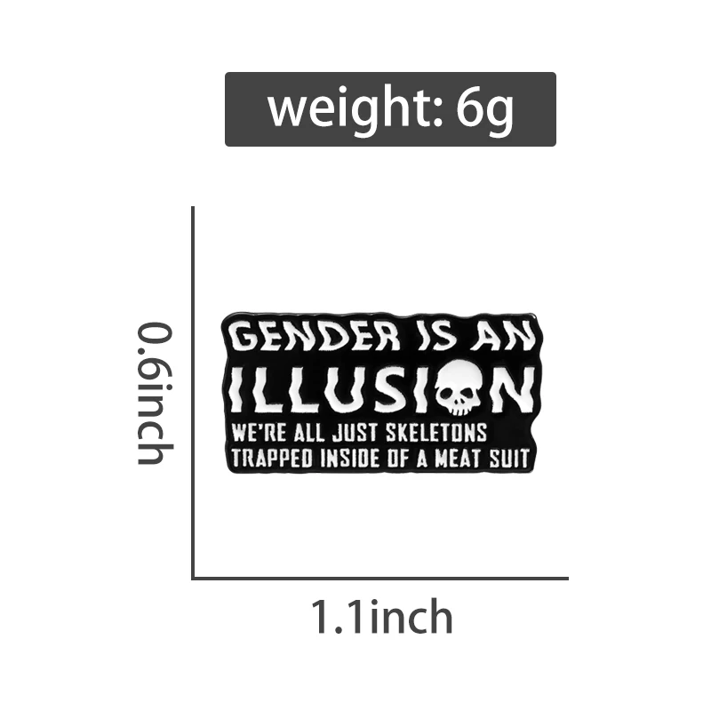 Стать иллюзией брошь в виде черепа эмалированные булавки креативная