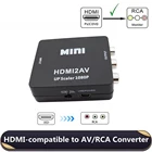 Мини-преобразователь видео HDMI2AV HD 1080P HDMI-совместимый с RCA AVCVBS адаптер для PS3 VCR DVD PALMTSC ПК