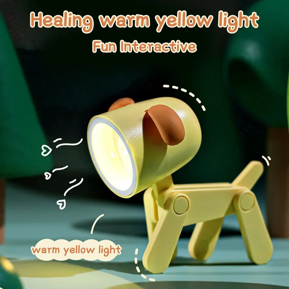 

Foldable LED Night Light Portable Desk Lamp Cute Pet Light Reading Light Eye Protective Bedside Bedroom Living Room Decor