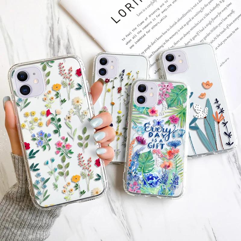 For OPPO A94 5g Case Flower For OPPO A74 A54 A52 A54 A72 A74 A92 A93 A94 A95 5G 4G Funda Realme GT Master Clear Soft TPU Cover  
