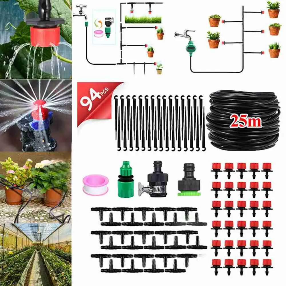 

Equipment Greenhouse Automatic Irrigation System 1/4" Blank Distribution Tubing Watering Drip Kit Drip Irrigation Kit