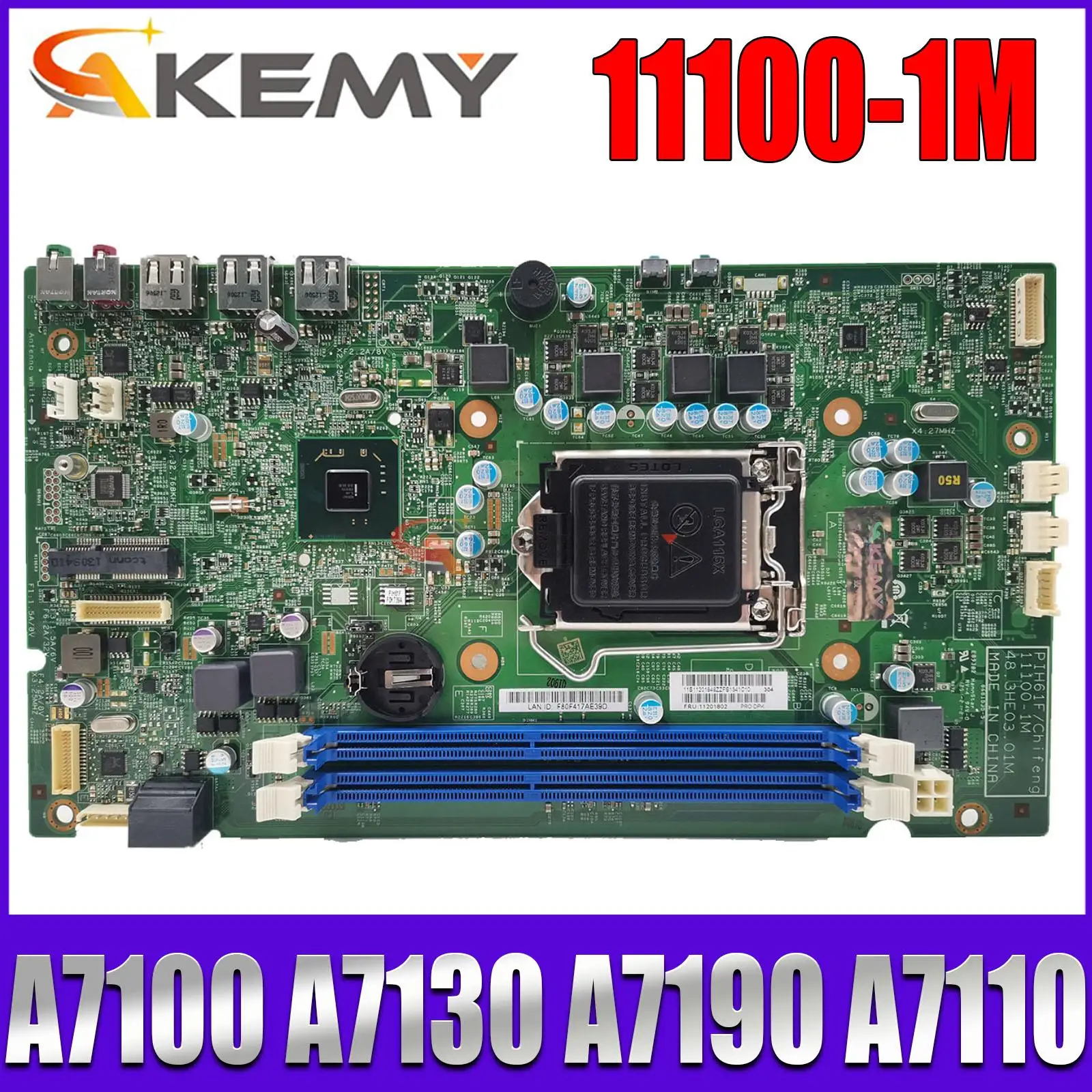 

Original All-in-One Motherboard For Lenovo for A7100 A7130 A7190 A7110 PIH61F 11100-1M 03T6674 Perfect Test Before Delivery