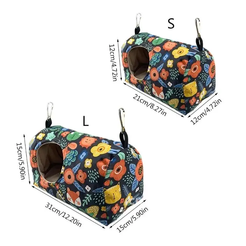 Подвесной гамак для птиц клетки зимнее теплое гнездо палатка дом плюшевое