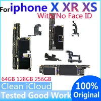 free shipping original unlocked for iphone xs xr x motherboard withno face id unlocked logic board mainboared free icloud