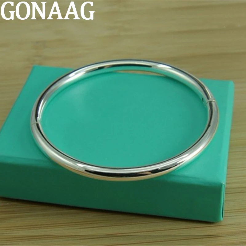 

Женский простой гладкий браслет из серебра 925 пробы, Ювелирное Украшение