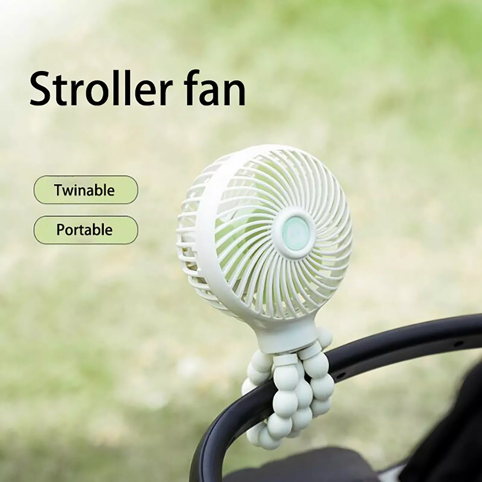 

NEW2023 Mini Baby Stroller Fan Portable Desk Handheld Bed Cooling Fan With Usb Rechargeable Battery 3 Speeds Silent Baby Carriag