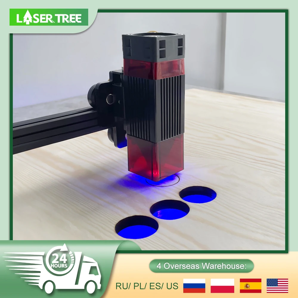 LASER TREE 80W Laser Module for Laser Engraver 450nm Blue Light TTL Laser Head for CNC Laser Cutting Machine Woodworking Tools