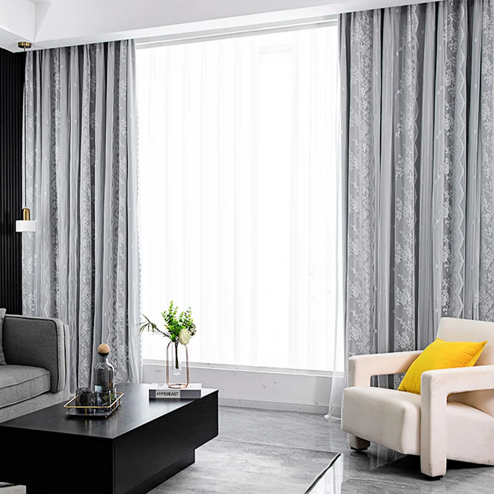 Занавеска YanYangTian с французскими украшениями кружевная вышивка легкая роскошная