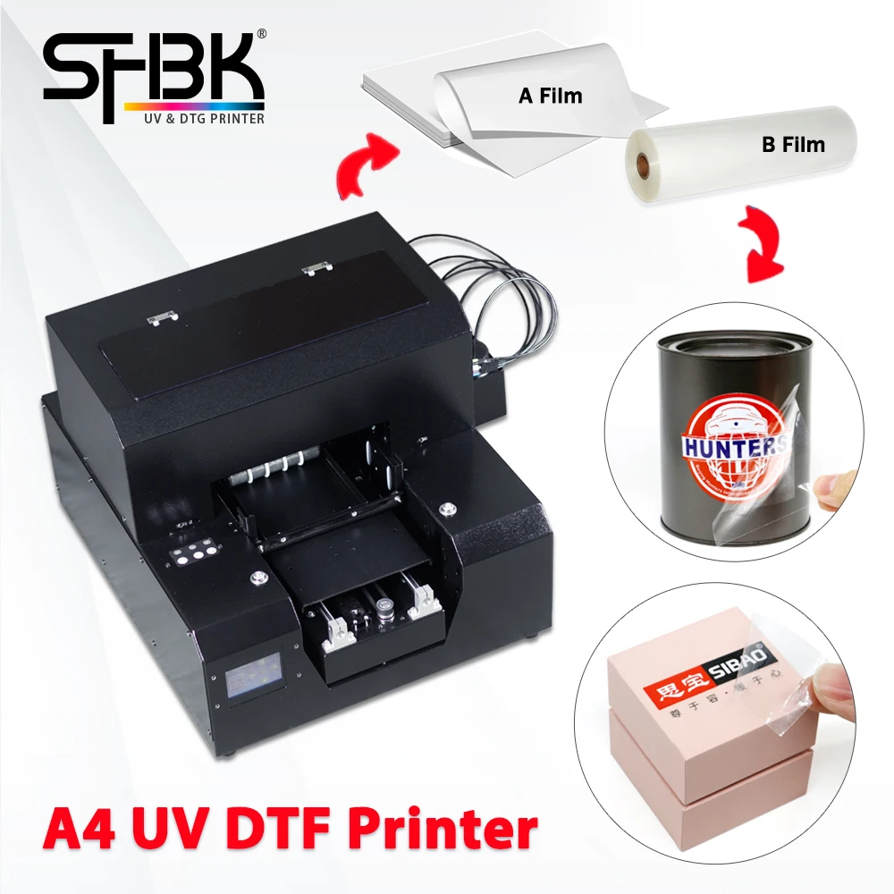 

A3 A4 UV flat printer and AB film kit make UV DTF transfer sticker waterproof, scratch resistant and high temperature resistant