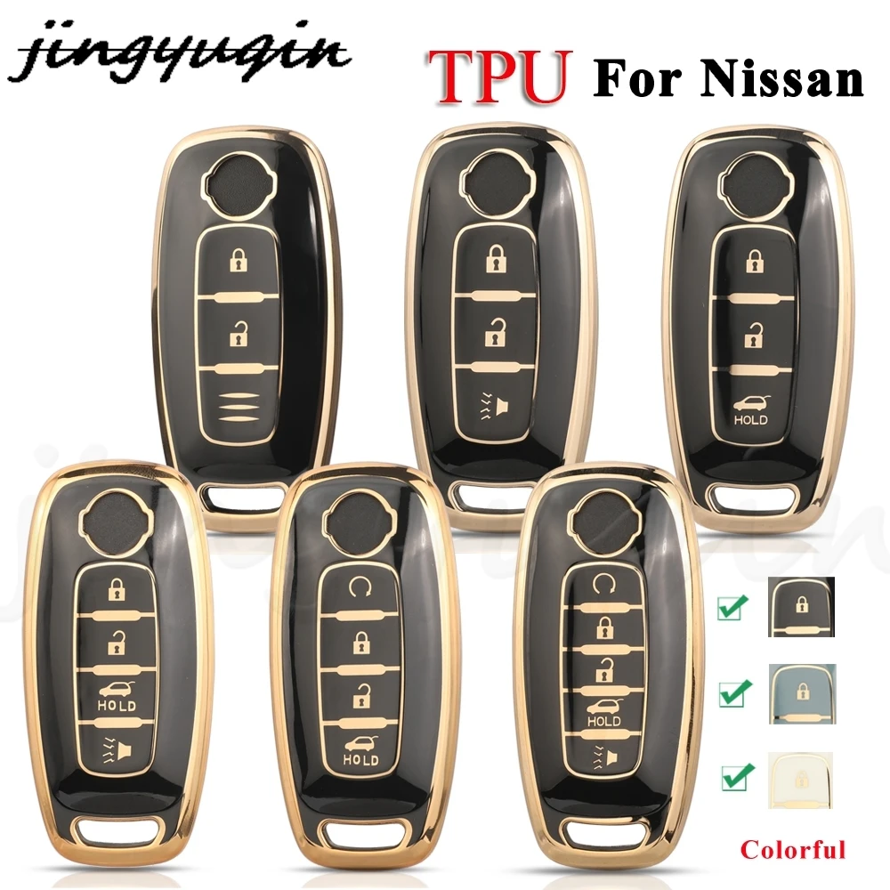 Фото Чехол для автомобильного ключа JYQ из ТПУ для Nissan X-trail T33 Kicks Qashqai J12 Juke Teana Altima Ariya 2023 2024, защитный чехол, аксессуары №1