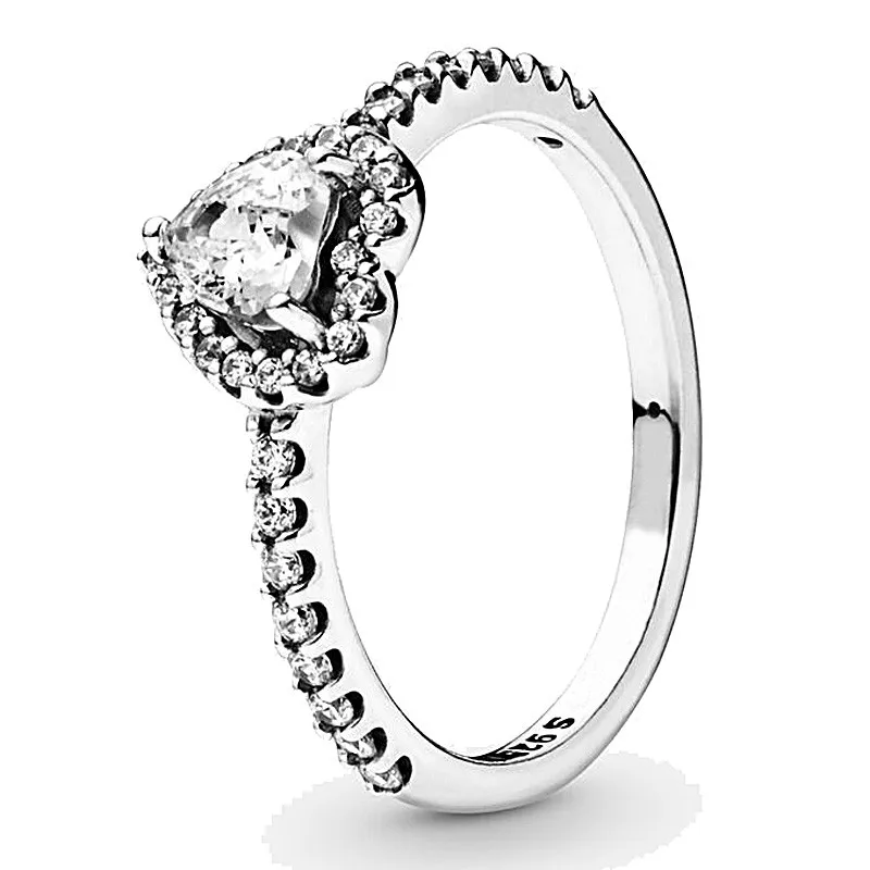 

Original Moments Elevated Love Heart With Crystal Ring For Women 925 Sterling Silver Wedding Gift Fashion Jewelry