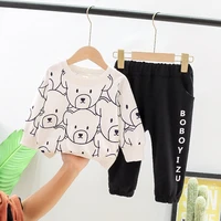 childrens long sleeved bear boys and girls clothing cheap wholesale in spring and summer