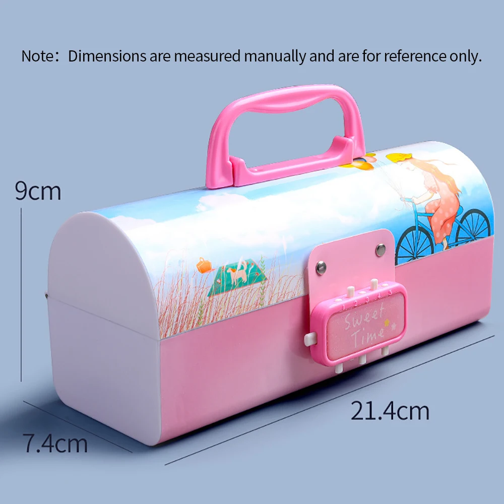 

2023 New Cipher Pen Case Students School Stationary Supplies With Combination Lock Cute Ins Creative Large Capacity Pencil Box
