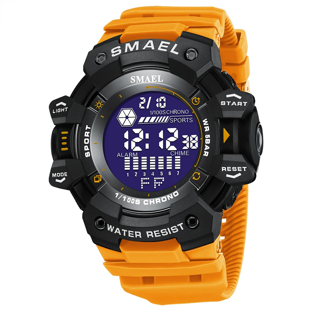 

Мужские часы SMAEL, военные водонепроницаемые светодиодный ные часы со светодиодной подсветкой, Цифровые мужские часы 8050 года, мужские часы